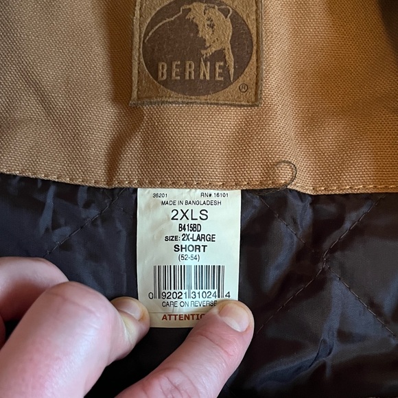 Men’s Brown Berne Insulated Overalls - Picture 4 of 6